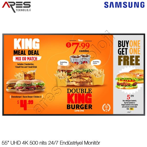 Samsung QM55C 55″ 4K UHD 24/7 Endüstriyel Monitör
