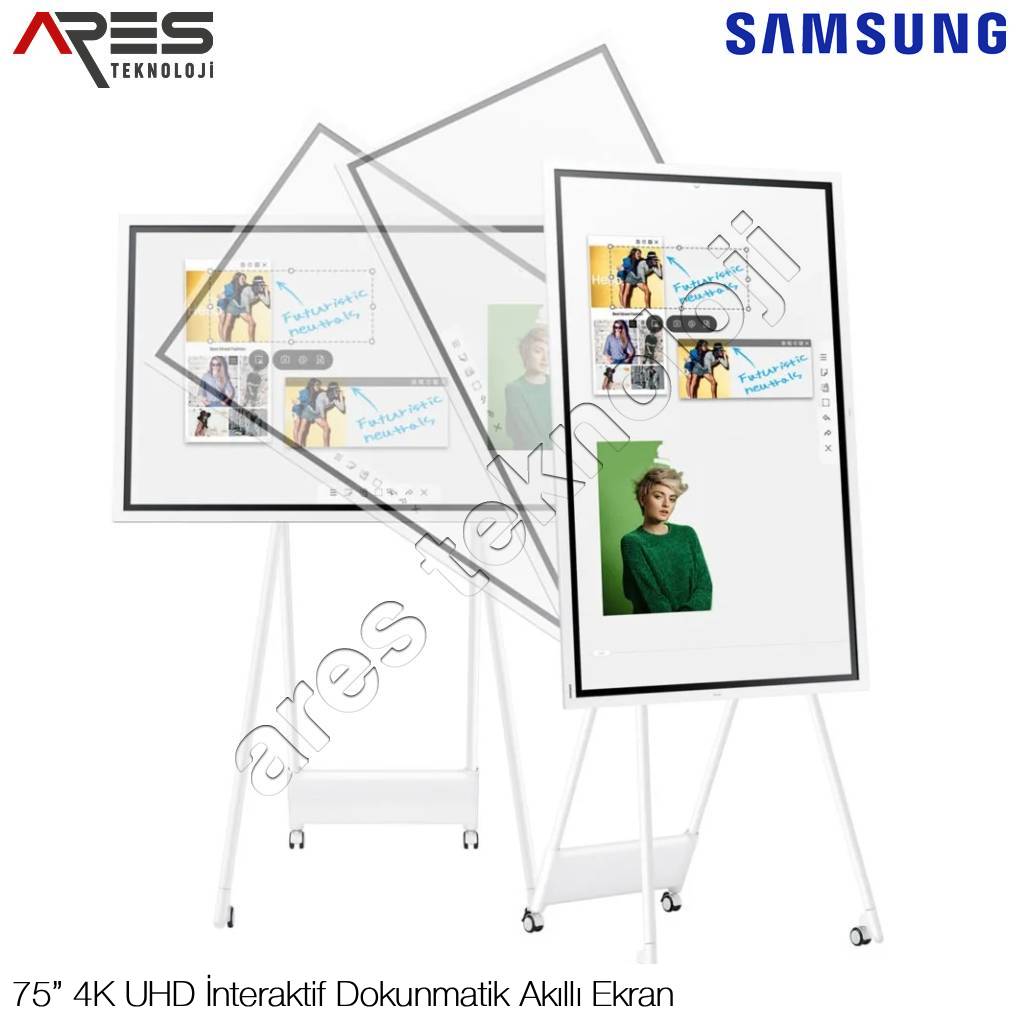 Samsung Flip Pro WM75B 75 inç Flipchart İnteraktif Ekran-LH75WMBWLGCXEN - Görsel 4